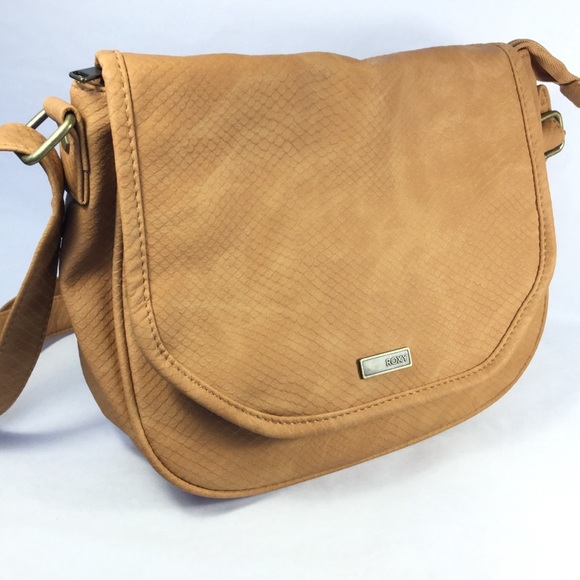 Roxy Handbags - Roxy Tan Crossbody Messenger Bag Purse Soft